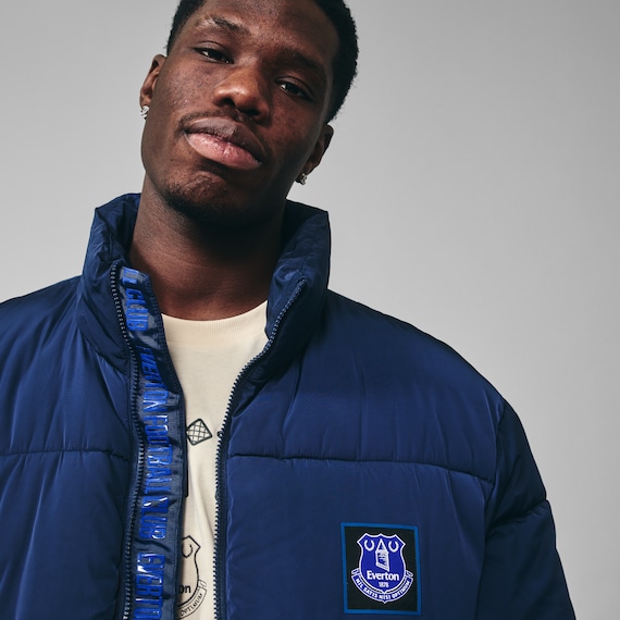 Everton Puffer Jacket - Navy - Mens